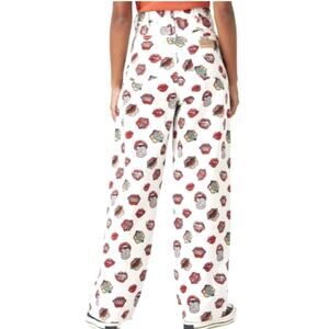 Wrangler Women's Boot Cut Jeans - White with Red and Black Print
